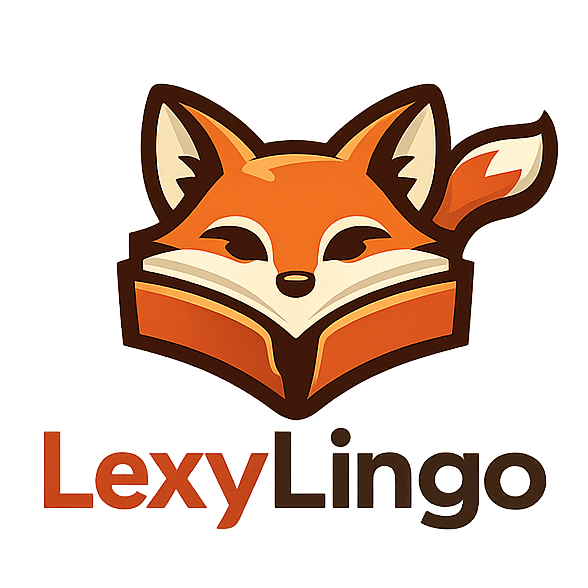 Lexy the fox holding a book
